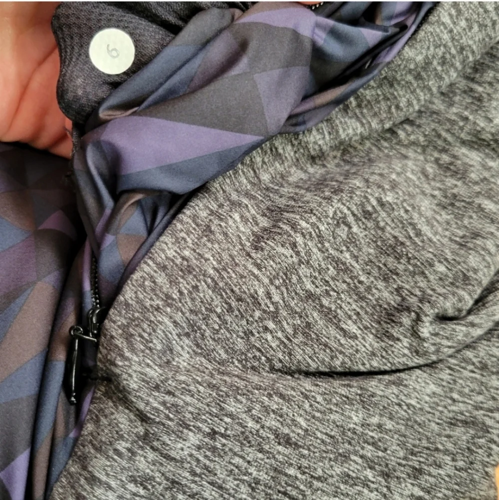 Lululemon Fluff Off Pullover Down Puffer Hoodie 6 Stained Glass